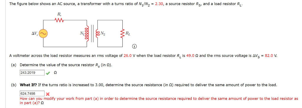 Solved The figure below shows an AC source, a transformer | Chegg.com