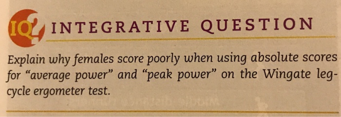 INTEGRATIVE QUESTION Explain why it is important that | Chegg.com