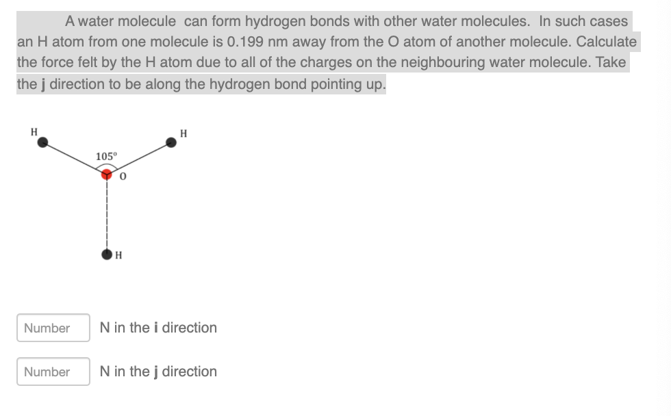 Solved A Water Molecule Can Form Hydrogen Bonds With Other 