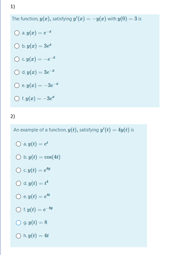 Solved 1 The Function Y 2 Satisfying Y 2 Y 2 W Chegg Com