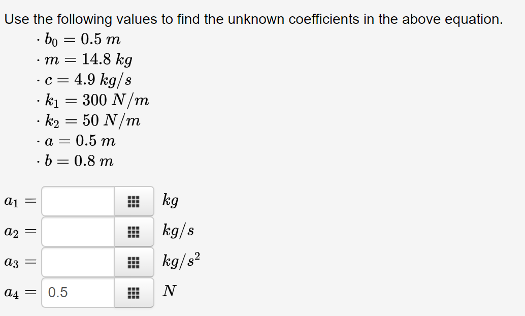 Solved The Equation Of Motion For The Mechanism Shown In The | Chegg.com