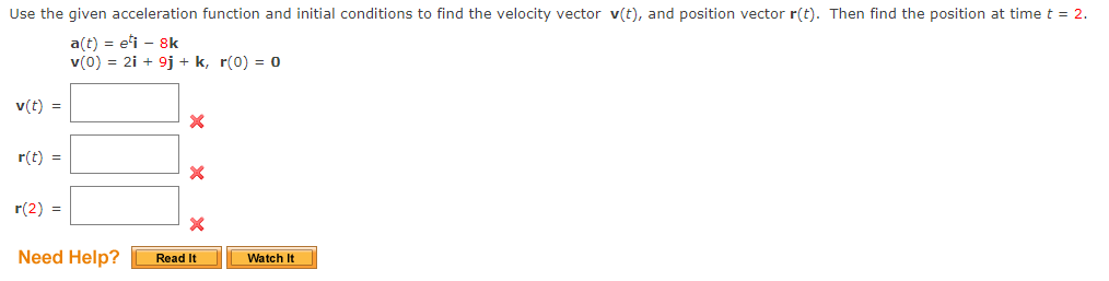 Solved Use the given acceleration function and initial | Chegg.com