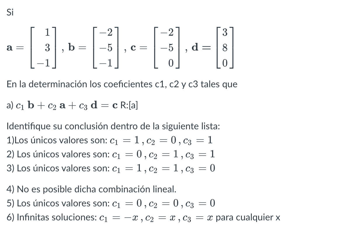 Solved a=⎣⎡13−1⎦⎤,b=⎣⎡−2−5−1⎦⎤,c=⎣⎡−2−50⎦⎤,d=⎣⎡380⎦⎤ En la | Chegg.com