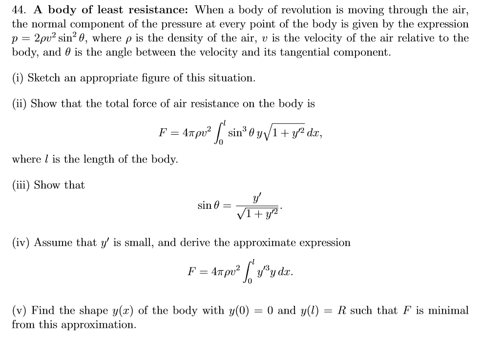 44. A body of least resistance: When a body of