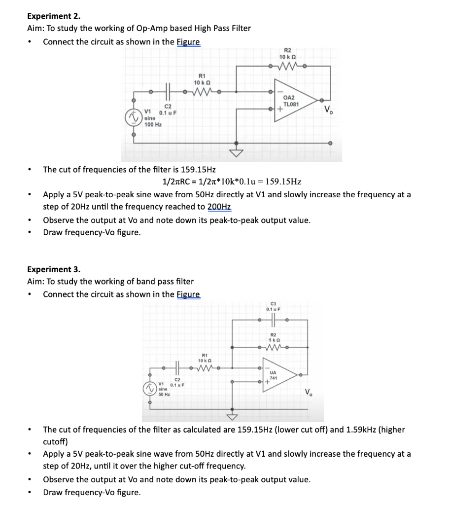 Solved Preparation LM324 op amp, function generator,