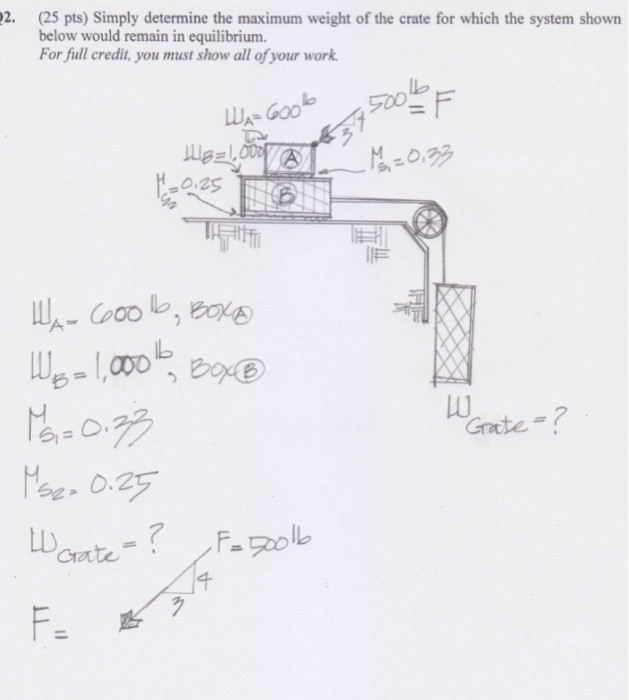 Solved Simply determine the maximum weight of the crate for