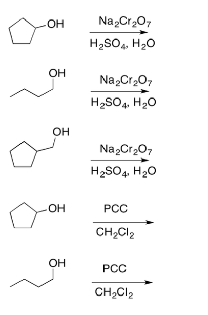 Solved OH Na2Cr207 H2S04, H20 ОН Na2Cr207 H2SO4, H20 он | Chegg.com