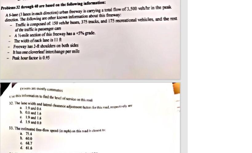 Solved Problems 32 through 40 are based on the following | Chegg.com