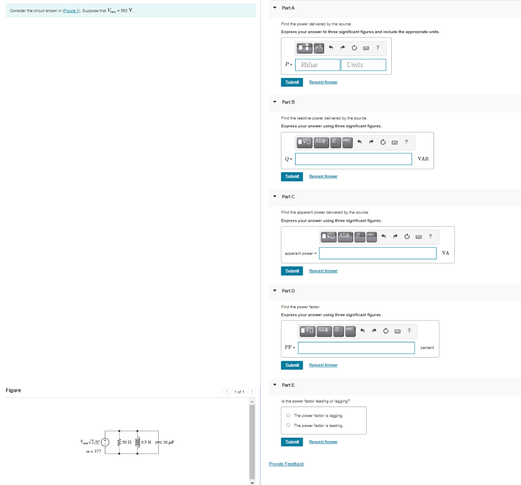 Solved Part A Consider the circuit shown in Figure 1). | Chegg.com