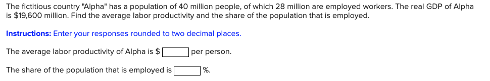 Solved The Fictitious Country "Alpha" Has A Population Of 40 | Chegg.com