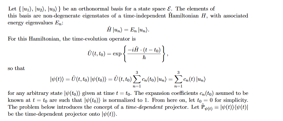 Let {∣u1 ,∣u2 ,∣u3 } be an orthonormal basis for a | Chegg.com