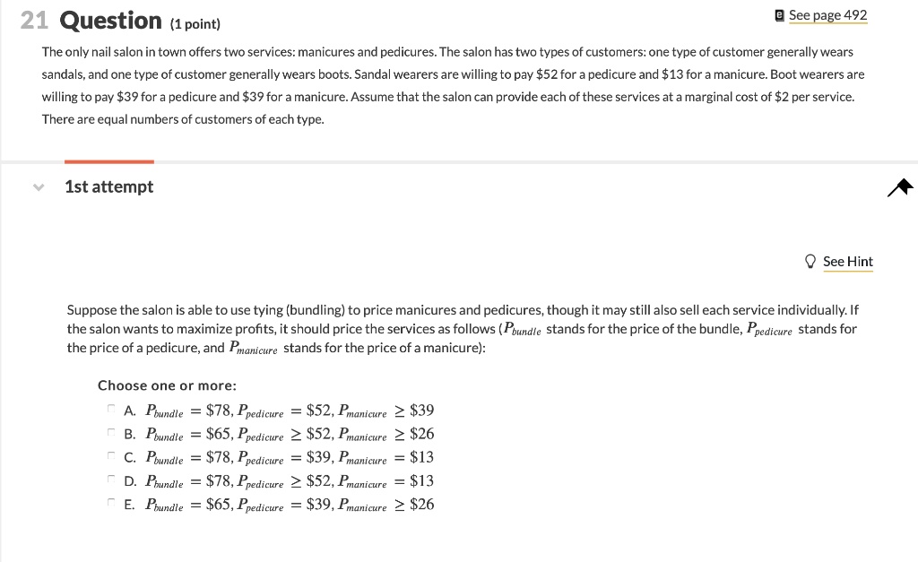 Solved See page 492 21 Question (1 point) The only nail