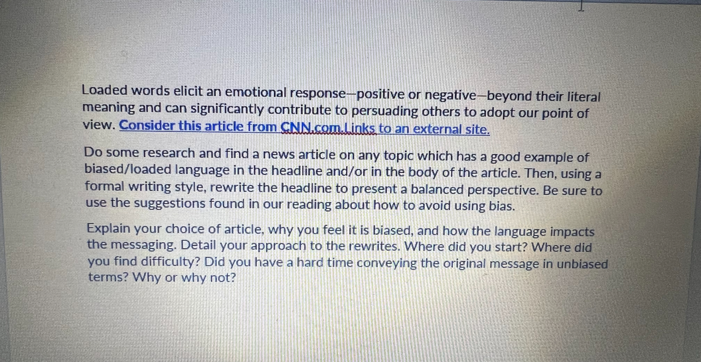 Loaded words elicit an emotional response-positive or | Chegg.com
