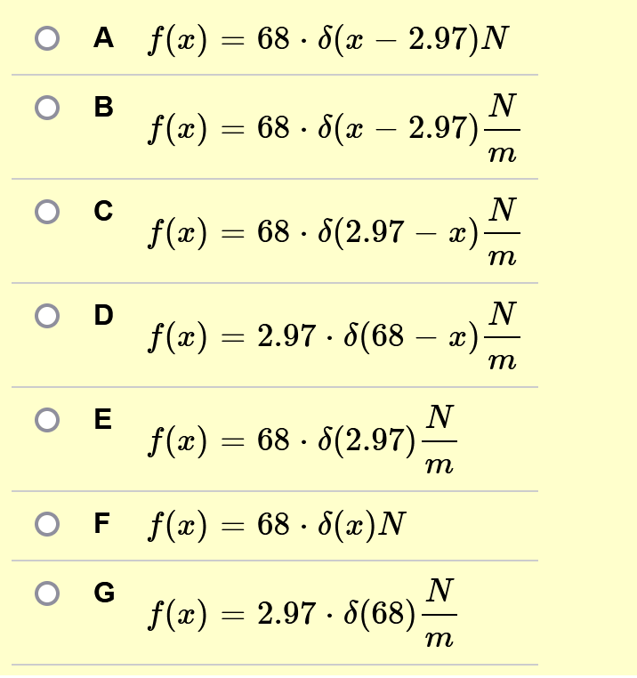 Solved Which of the following would be the point load | Chegg.com