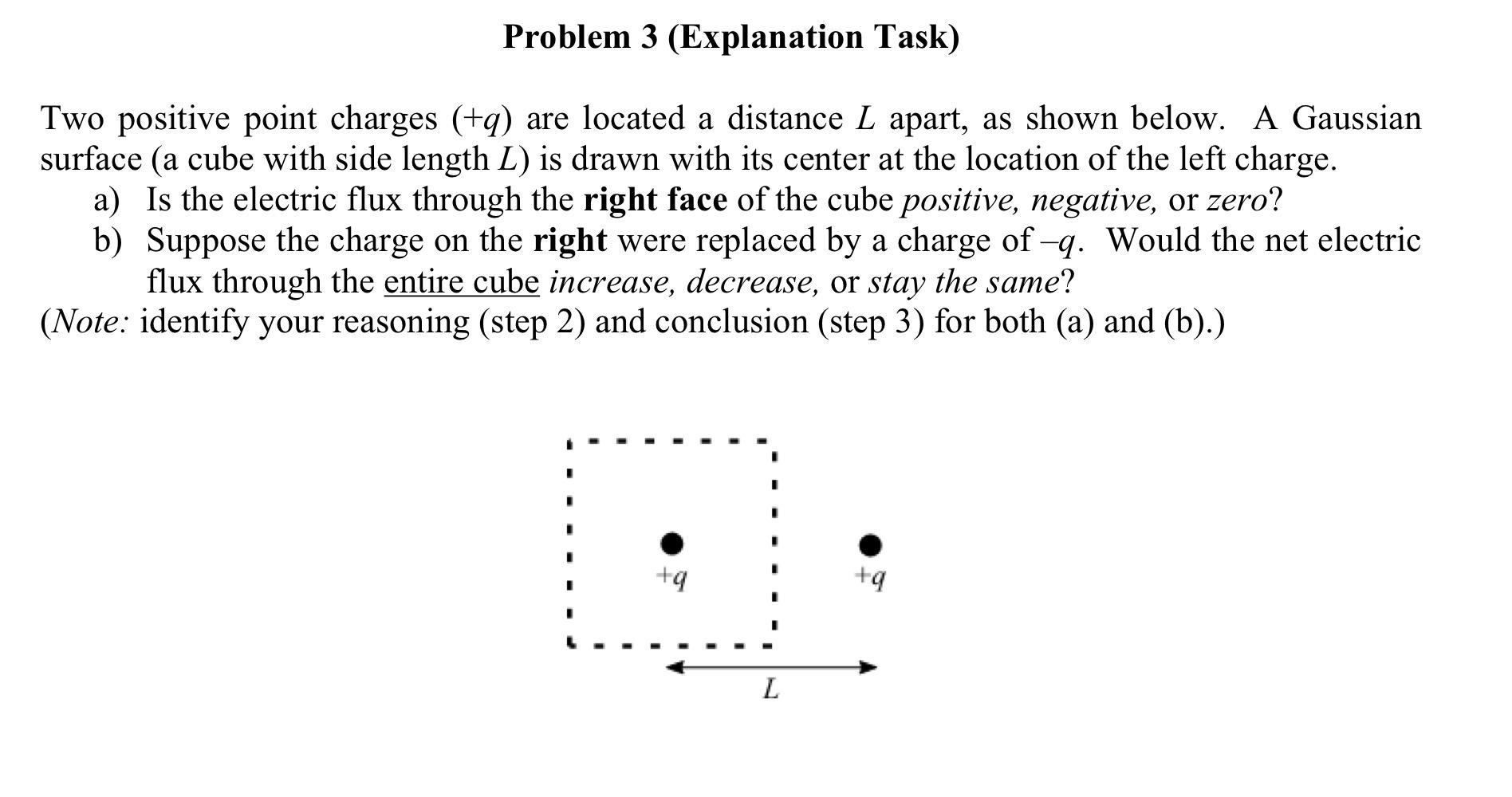 Solved Two positive point charges (+q) are located a | Chegg.com