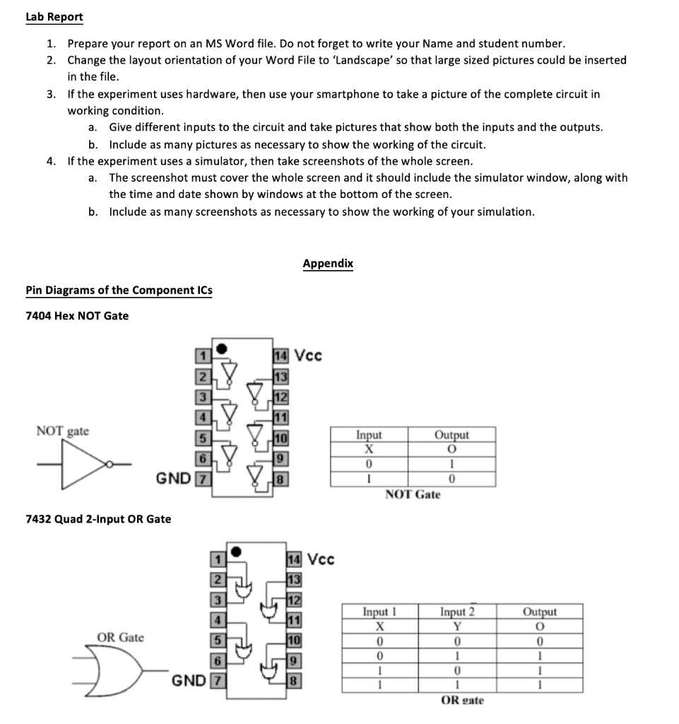 Procedure And Gate 1 Find The Datasheet Of The Ic Chegg Com