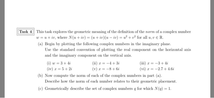 Solved Task 4 This task explores the geometric meaning of | Chegg.com