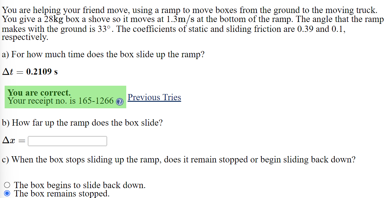 Solved You are helping your friend move, using a ramp to | Chegg.com