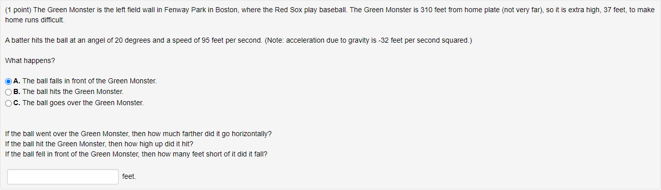 How Far Is The Green Monster?