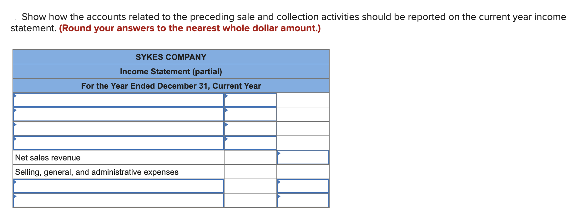 Solved Balances January 1, Current Year Accounts Receivable | Chegg.com