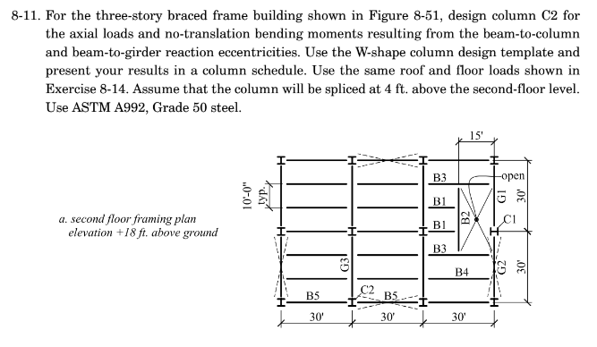 Solved 11. For the three-story braced frame building shown | Chegg.com