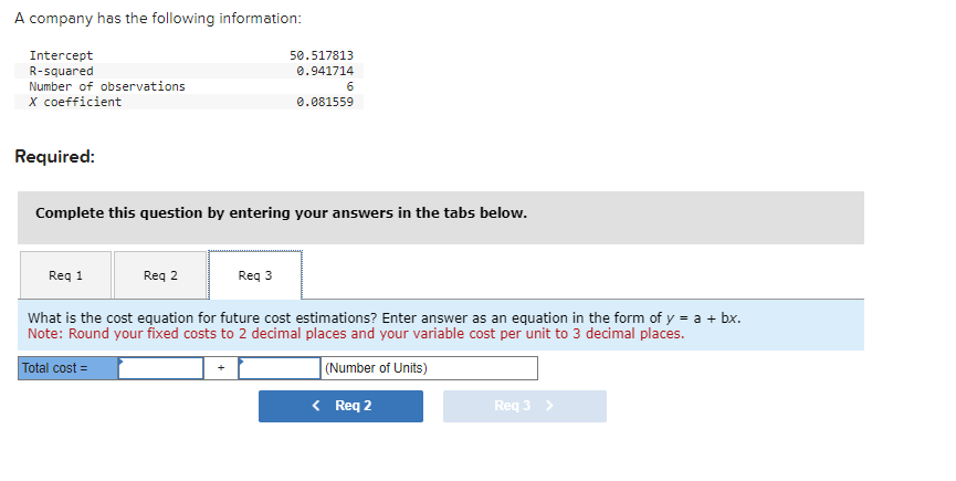 Solved A company has the following | Chegg.com
