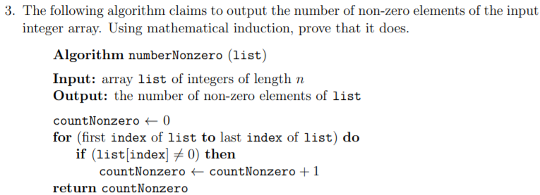 Solved 3. The following algorithm claims to output the | Chegg.com