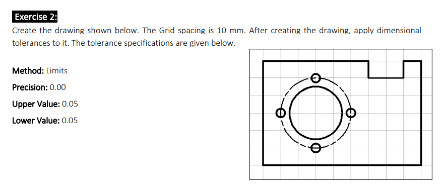 Solved Create the drawing shown below and create hole | Chegg.com