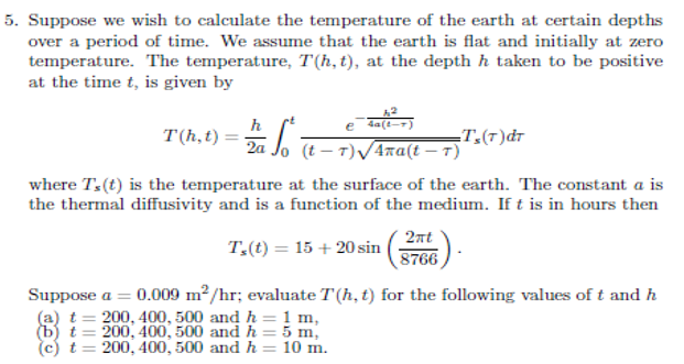 Solved Suppose we ﻿wish to ﻿calculate the temperature of | Chegg.com