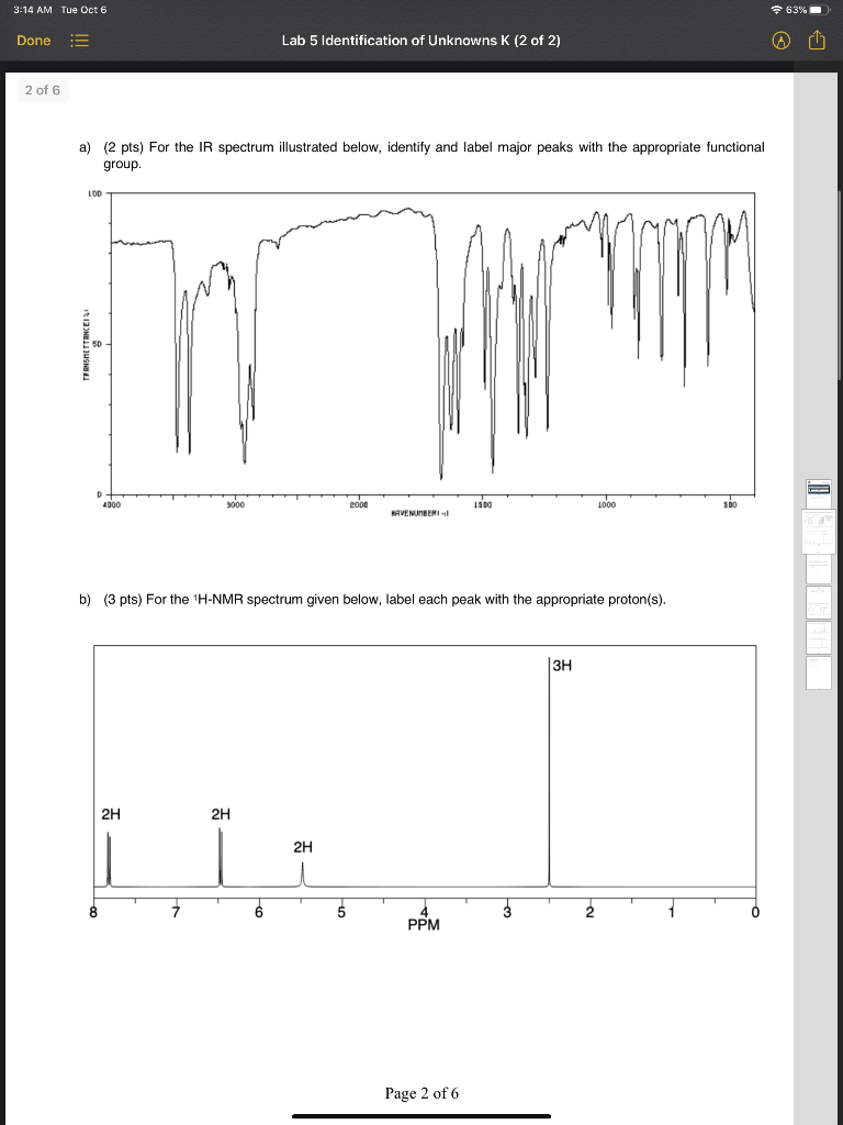 Solved 3:14 AM Tue Oct 6 63% Done Lab 5 Identification of | Chegg.com