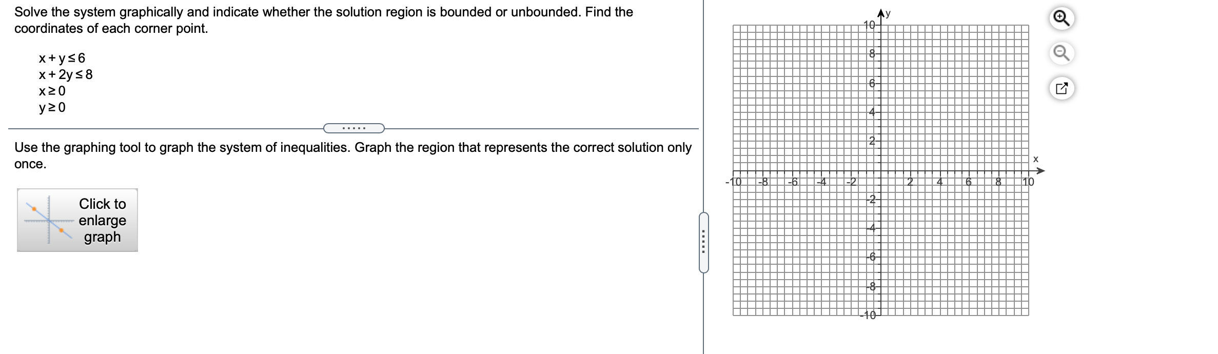 Solved Solve the system graphically and indicate whether the | Chegg.com