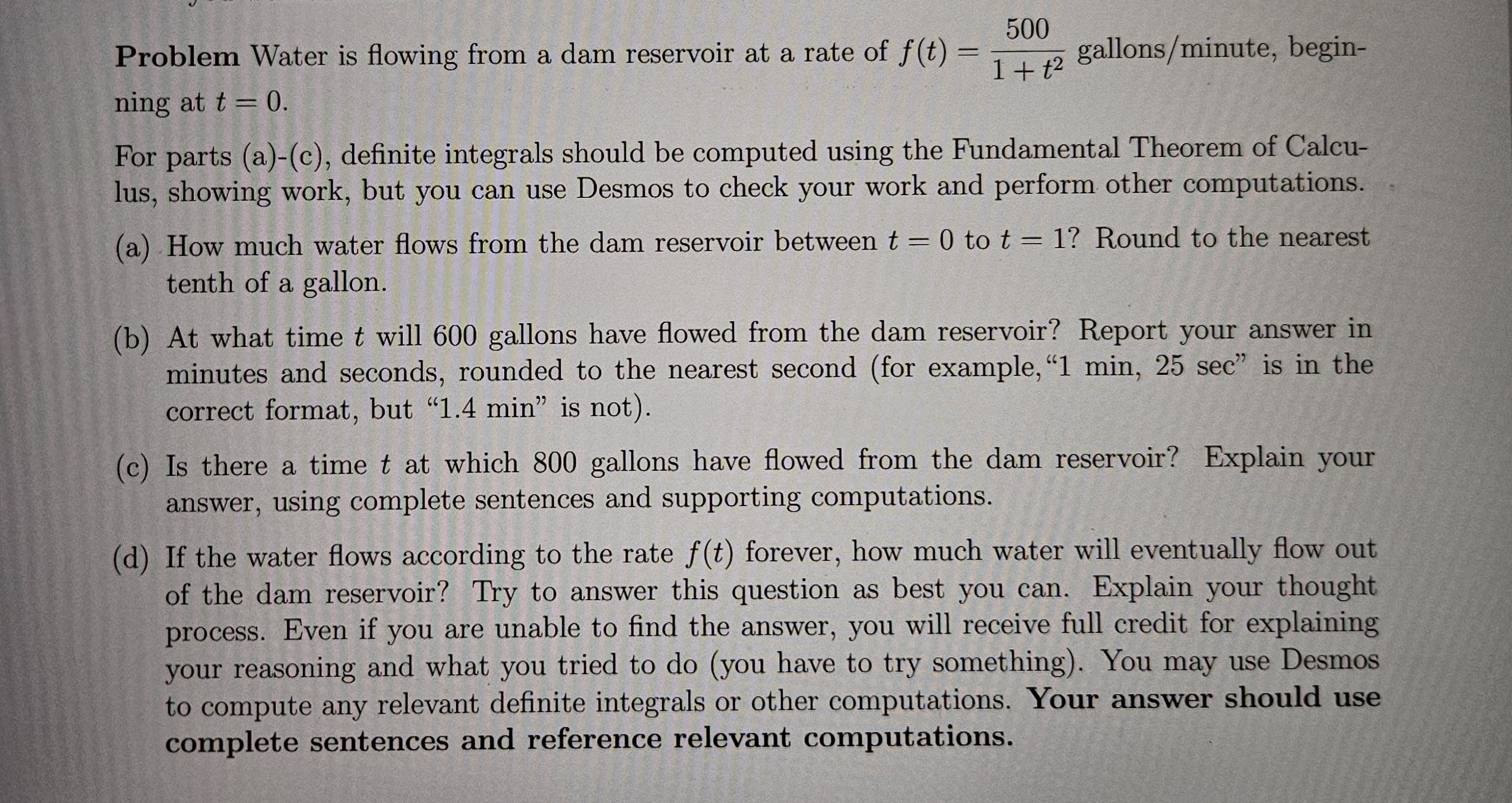 Solved Problem Water is flowing from a dam reservoir at a | Chegg.com