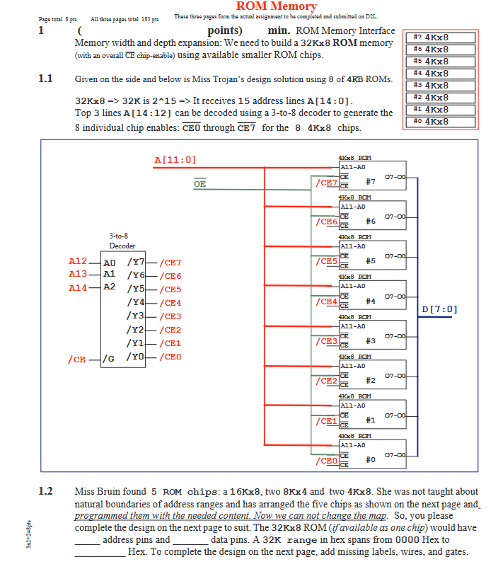 Solved ROM Memory Page total 59 ﻿pts1.3 ﻿Now, show to Miss | Chegg.com
