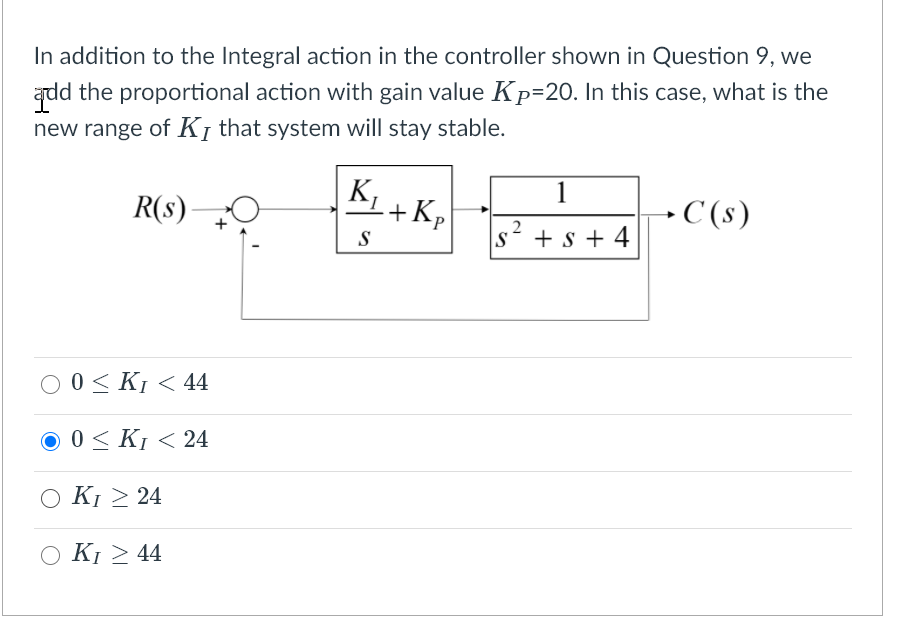 Solved In Addition To The Integral Action In The Controller | Chegg.com