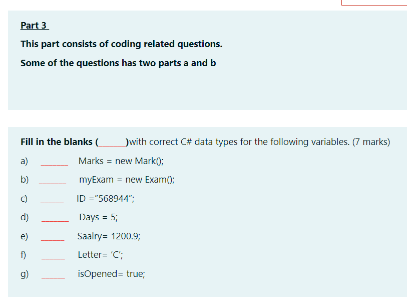 Solved Part 3 This part consists of coding related | Chegg.com