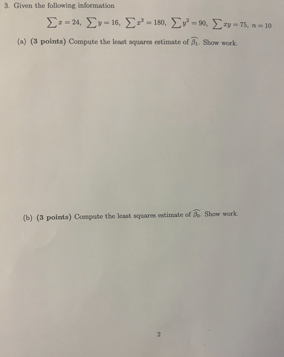 Solved 3. Given the following information | Chegg.com