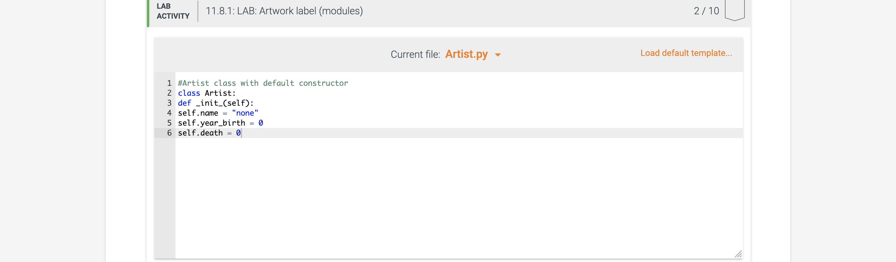Python3 !!!!!!!!please 11.8 LAB Artwork Label (mo...
