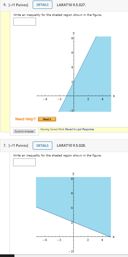 Solved Write an inequality for the shaded region shown in | Chegg.com