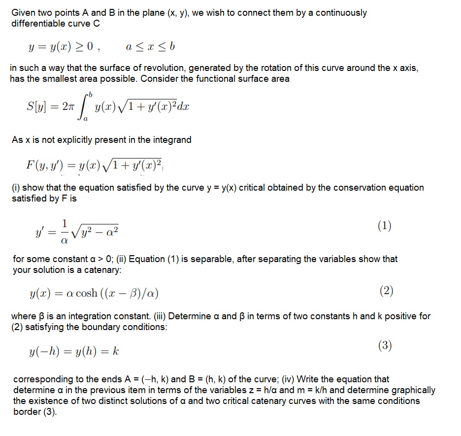 Solved Given two points A and B ﻿in the plane (x,y), ﻿we | Chegg.com