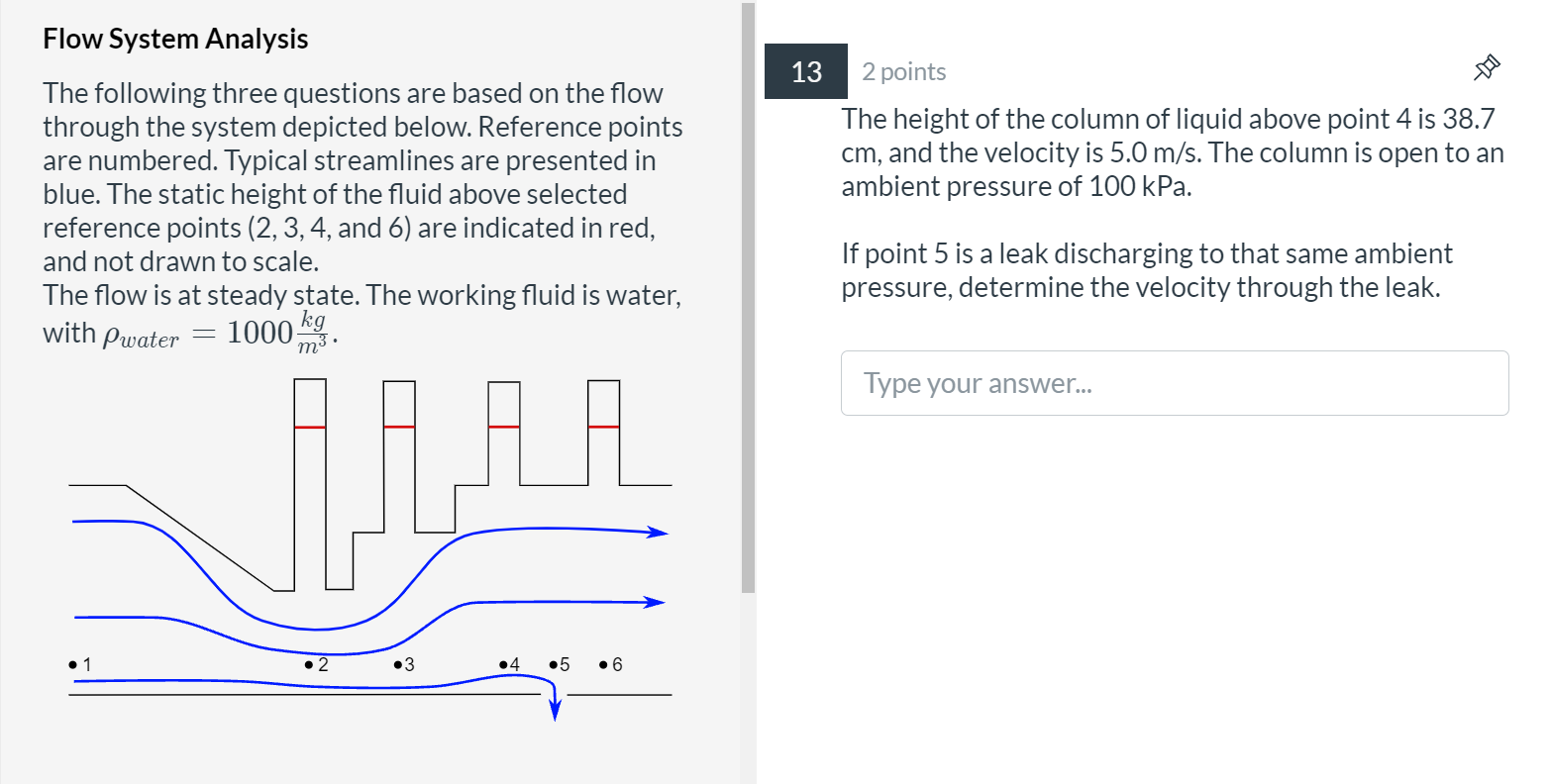 Solved 부 Flow System Analysis The following three questions | Chegg.com