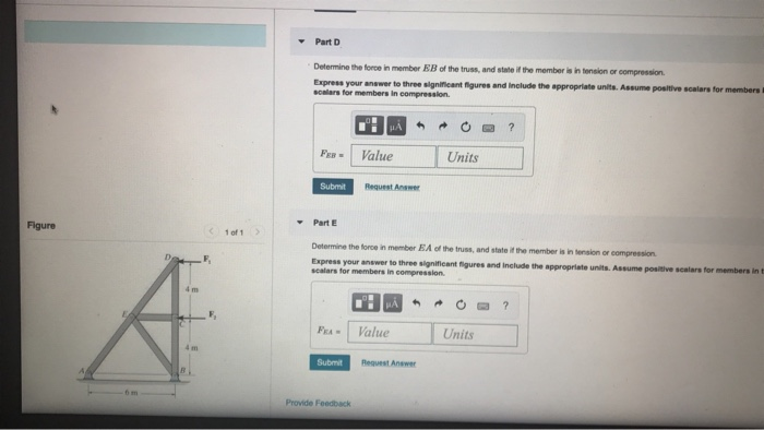 Solved Determine the force in member DE of the truss, and | Chegg.com