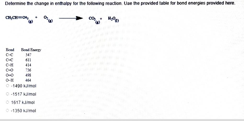 Solved Calculate The Enthalpy Of The Following Reaction | Chegg.com