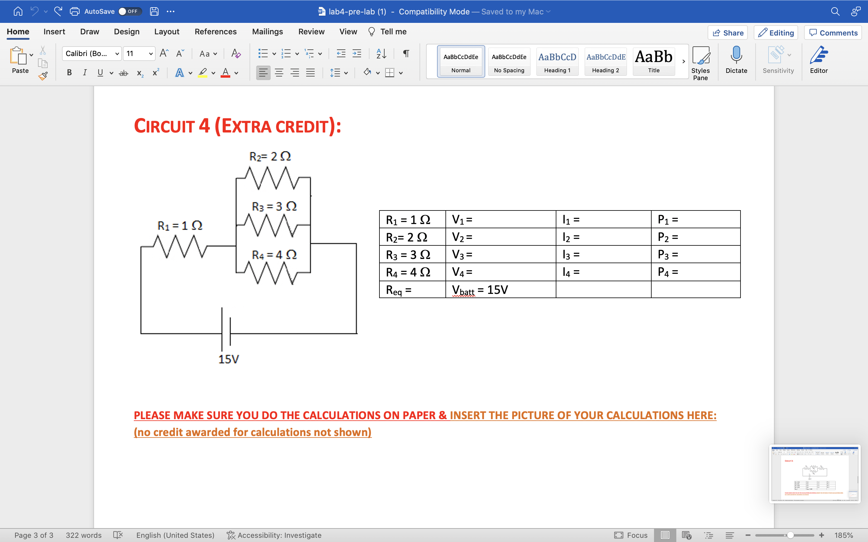 Solved CIRCUIt 2: PLEASE MAKE SURE YOU DO THE CALCULATIONS | Chegg.com
