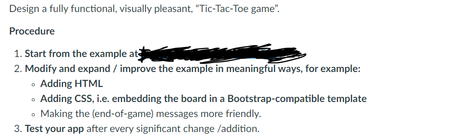 Solved The is the tic tac toe code that should be | Chegg.com