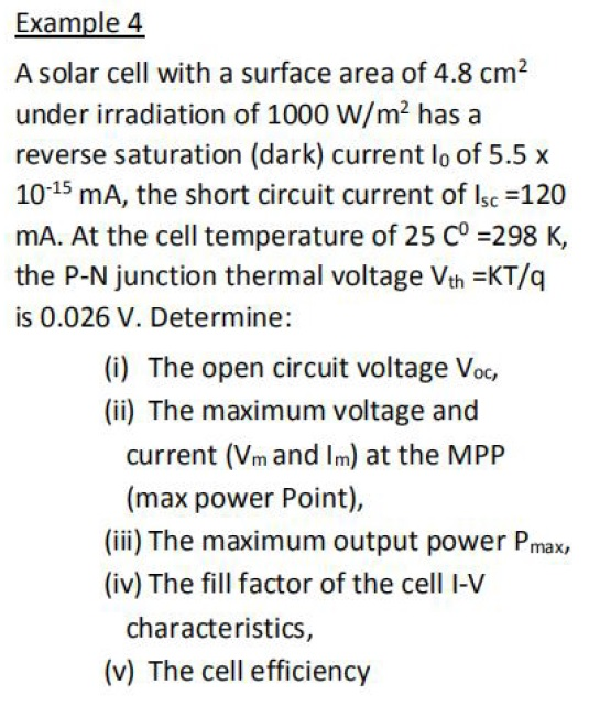 Solved Example 4 A solar cell with a surface area of 4.8 cm2 | Chegg.com
