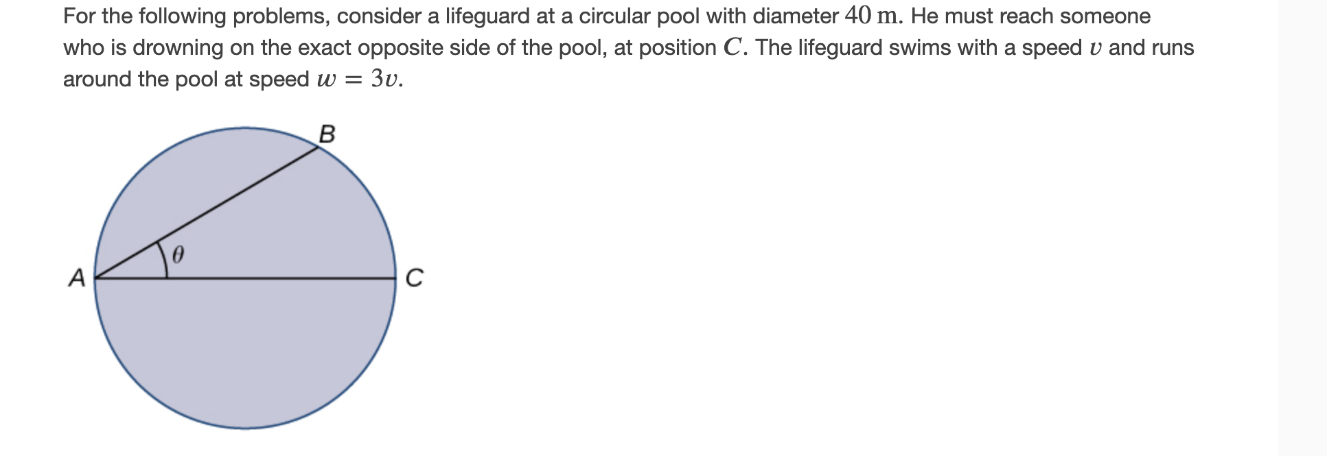 Solved For the following problems, consider a lifeguard at a | Chegg.com