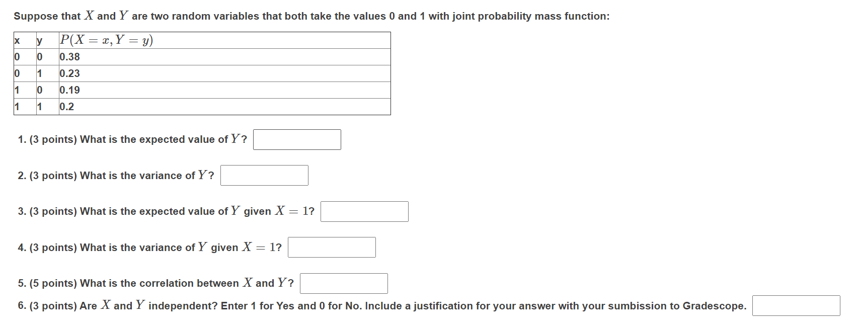 Solved Suppose that X and Y are two random variables that | Chegg.com