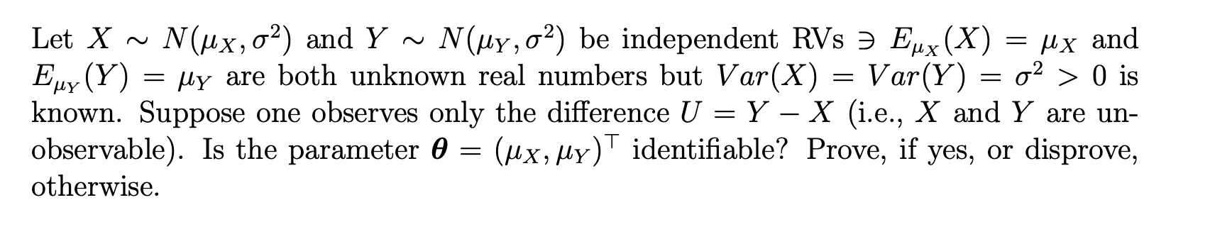 Solved Let X∼N(μX,σ2) and Y∼N(μY,σ2) be independent | Chegg.com