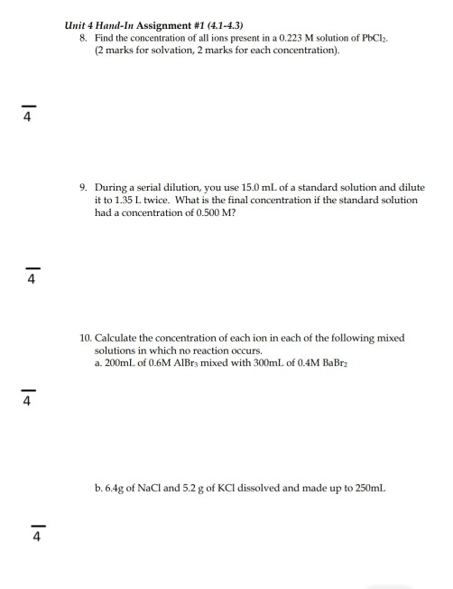 Solved Unit 4 Hand-In Assignment #1 (4.1-4.3) 8. Find the | Chegg.com