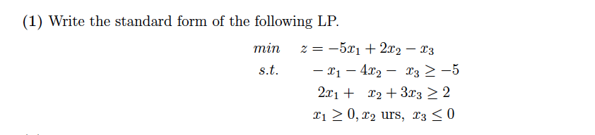 write the following in standard form class 7